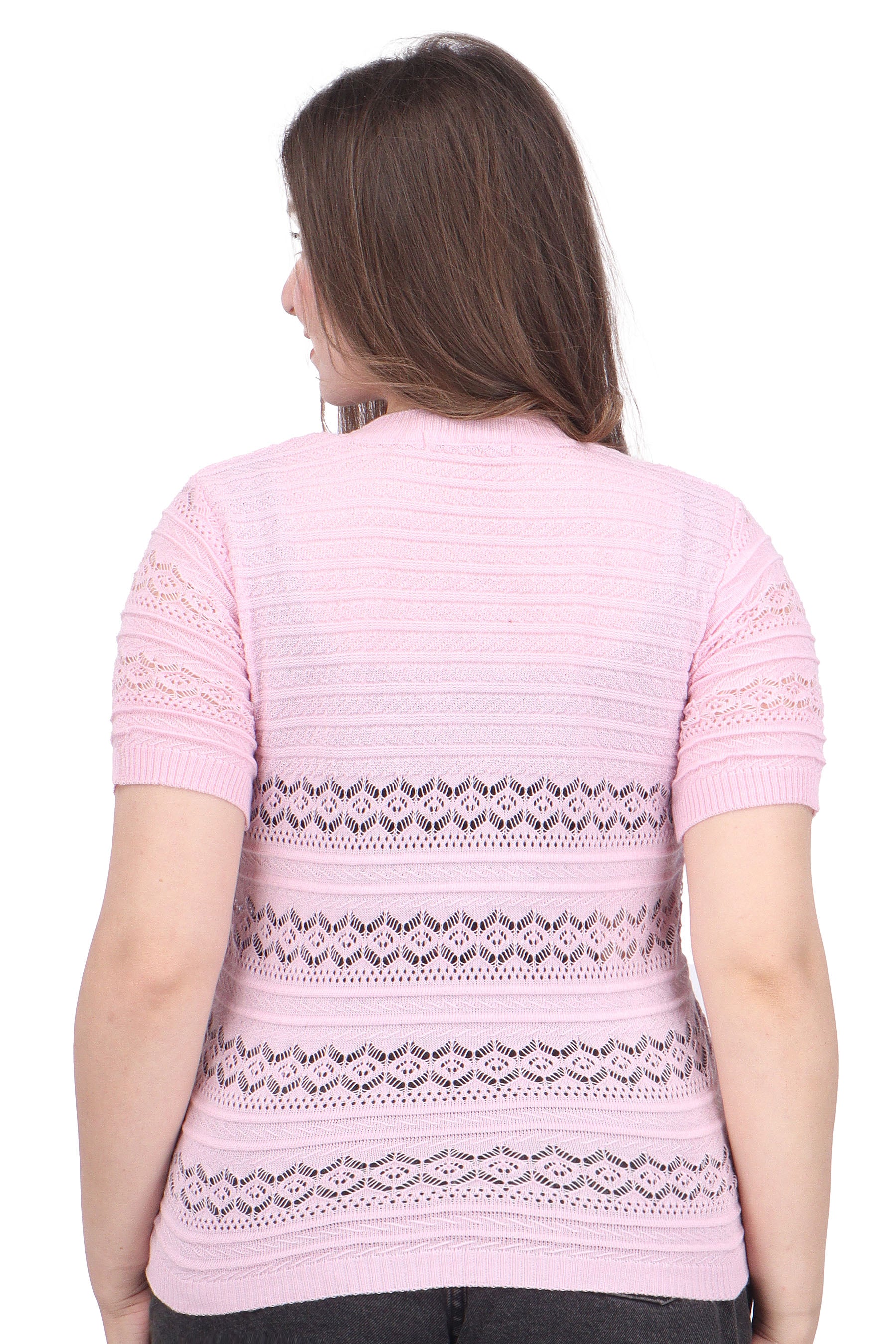 FEVERFEW Party Regular Sleeves Self Design Women Top