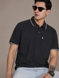 FEVERFEW Men Solid Polo Neck Cotton Blend Multicolor With Pocket T-Shirt (FF-TS-1504)