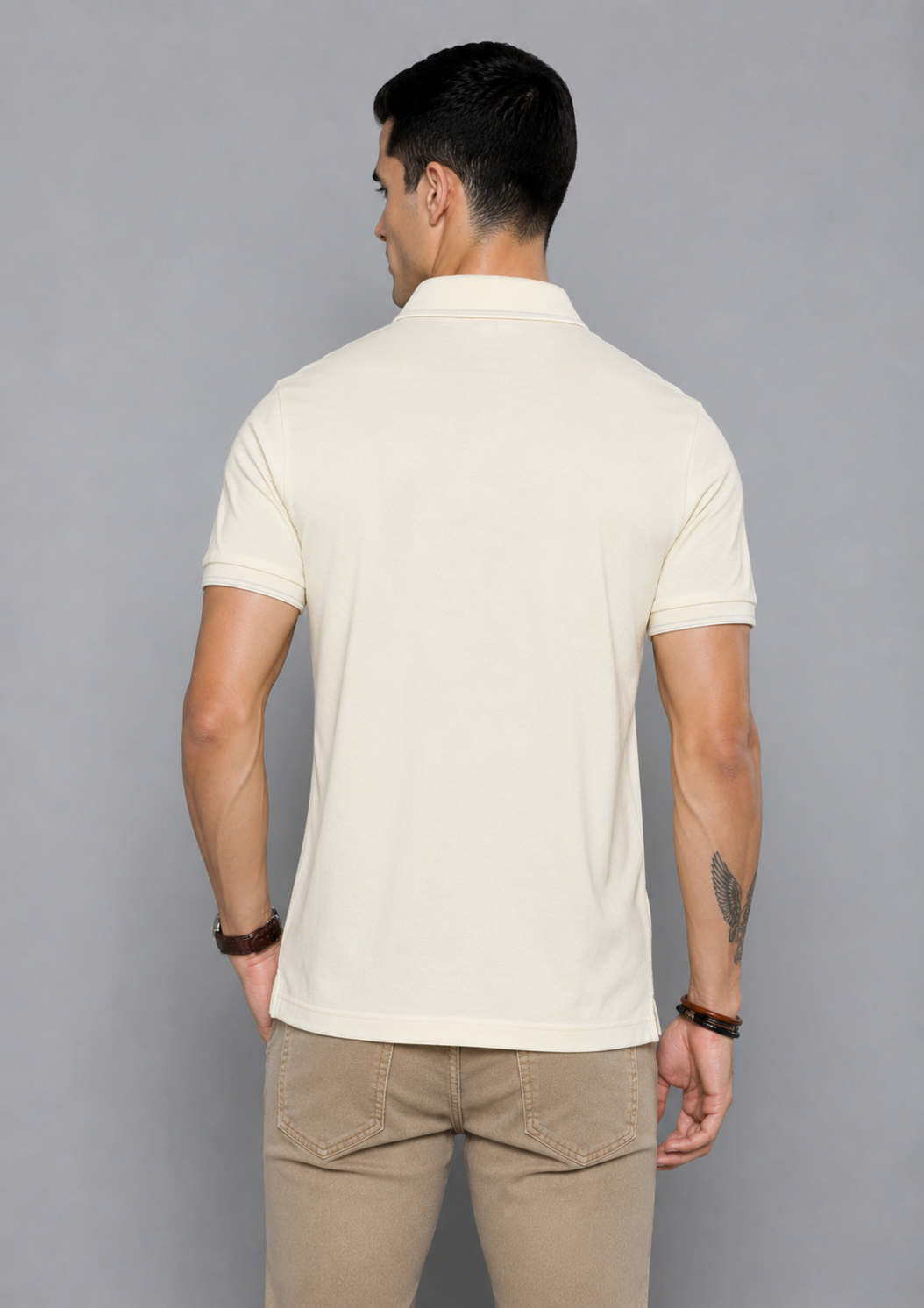 FEVERFEW Men Solid Polo Neck Cotton Blend Multicolor With Pocket T-Shirt (FF-TS-1504)